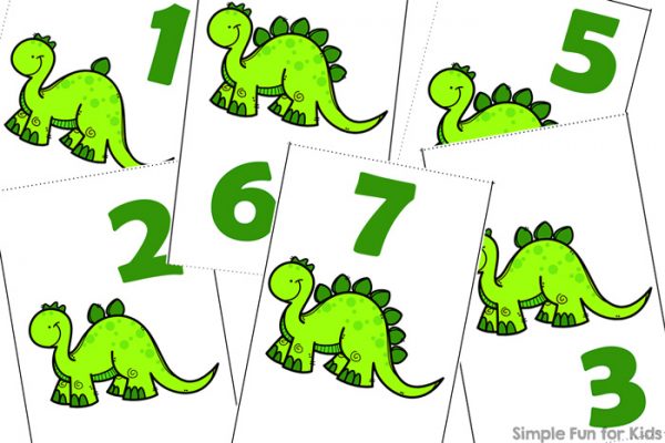 Dinosaur Counting Mini Folding Book - VIP Version - Simple Fun for Kids ...