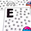 Learn to recognize letter E with this cute, simple, no prep E is for Easter Egg Dot Marker Letter Find. Perfect for toddlers, preschoolers, and kindergarteners who are learning to read. Includes lowercase, uppercase, and mixed case versions in color and black & white.