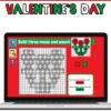 Ten fun and engagin EDITABLE Valentine's-themed digital LEGO challenges for Google Slides and Google Classroom. Students can practice skills such as copying & pasting, dragging & dropping, typing in text boxes, and counting in a super-engaging way.