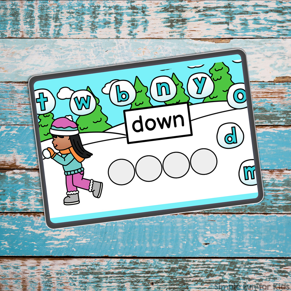 Editable Digital Build a Snowball Pre-Primer Sight Word activity! Includes all 40 pre-primer sight words and is also editable for use with other words. Great for kindergarten distance learning, digital literacy centers, and homeschooling.