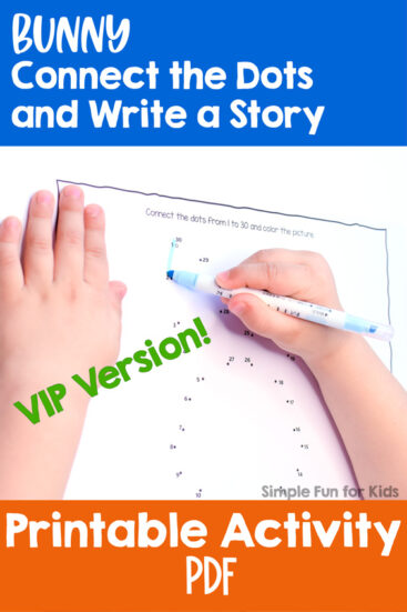 Combine math and literacy with this Bunny Connect the Dots and Write a Story printable activity! Differentiated for different levels from kindergarteners to elementary students.