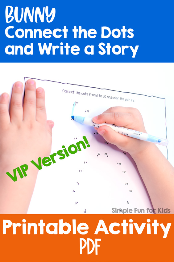 Combine math and literacy with this Bunny Connect the Dots and Write a Story printable activity! Differentiated for different levels from kindergarteners to elementary students.