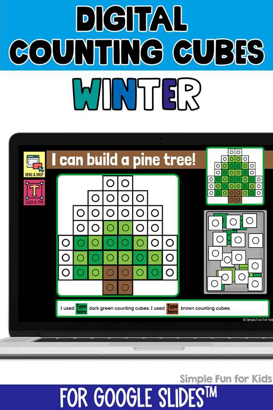Ten fun and engaging winter-themed digital counting cube challenges for distance learning with Google Slides and Google Classroom. Kindergarteners and first graders can practice skills such as dragging & dropping, typing in text boxes, and counting in a super-engaging way.